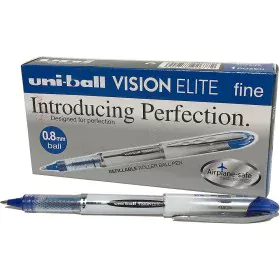 Esferográfica de tinta líquida Uni-Ball Vision Elite UB-200 Azul escuro 0,6 mm (12 Peças) de Uni-Ball, Canetas de tinta líqui...