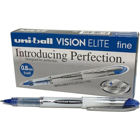 stylo à encre liquide Uni-Ball Vision Elite UB-200 Bleu foncé 0,6 mm (12 Pièces) de Uni-Ball, Stylos à bille à encre liquide ...