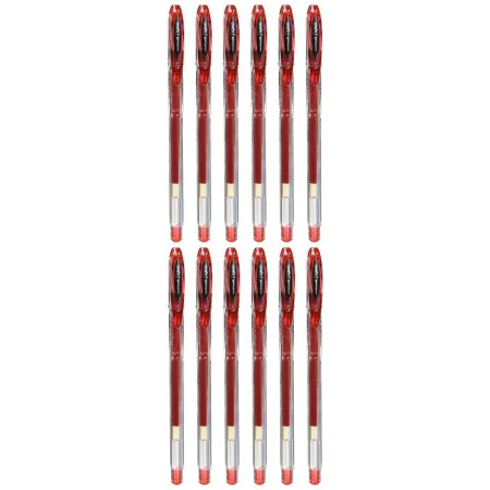 Esferográfica de tinta líquida Uni-Ball Rollerball Signo Basicos UM-120 Vermelho 0,5 mm (12 Peças) de Uni-Ball, Canetas de ti...