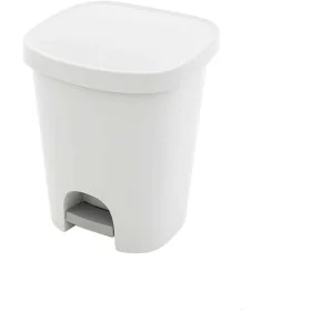 Pedal bin White Rectangular 25 L by BigBuy Office, Wastebaskets - Ref: S8419511, Price: 18,27 €, Discount: %