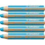 Colouring pencils Stabilo Woody Cyan 3-in-1 (5 Units) by Stabilo, Drawing materials - Ref: S8420898, Price: 9,11 €, Discount: %