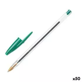 Crayon Bic Cristal Original Vert 0,32 mm (50 Unités) de Bic, Stylos à bille non rétractable - Réf : S8421071, Prix : 15,83 €,...