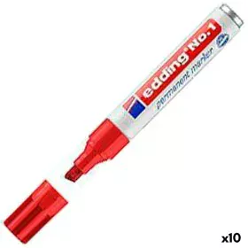 Permanent marker Edding Nº1 Red (10 Units) by Edding, Permanent Markers & Marker Pens - Ref: S8421209, Price: 18,77 €, Discou...