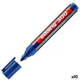 Permanent marker Edding 300 Blue (10 Units) by Edding, Permanent Markers & Marker Pens - Ref: S8421274, Price: 12,22 €, Disco...