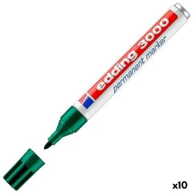 Permanent marker Edding 3000 Green (10 Units) by Edding, Permanent Markers & Marker Pens - Ref: S8421279, Price: 26,98 €, Dis...