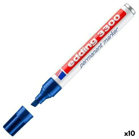 Permanent marker Edding 3300 Blue 10 Pieces (10 Units) by Edding, Permanent Markers & Marker Pens - Ref: S8421287, Price: 26,...