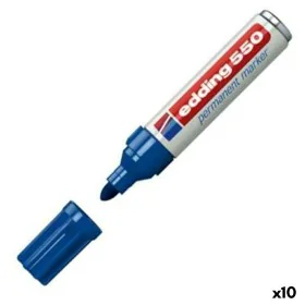 Permanent marker Edding 550 Blue (10 Units) by Edding, Permanent Markers & Marker Pens - Ref: S8421315, Price: 29,15 €, Disco...