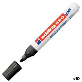 Rotulador para Pizarra Edding 661 Pizarra blanca Negro (10 Unidades) de Edding, Rotuladores para pizarra - Ref: S8421321, Pre...