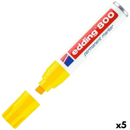 Permanent marker Edding 800 Yellow 5 Units by Edding, Permanent Markers & Marker Pens - Ref: S8421350, Price: 31,08 €, Discou...