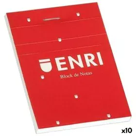 Notepad ENRI Red A6 80 Sheets (10 Units) by ENRI, Notepads & Memo Books - Ref: S8421431, Price: 9,69 €, Discount: %