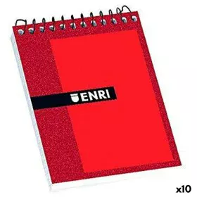 Notepad ENRI Red 1/8 80 Sheets 4 mm (10 Units) by ENRI, Notepads & Memo Books - Ref: S8421438, Price: 15,71 €, Discount: %