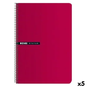 Cahier ENRI Rouge 21,5 x 15,5 cm (5 Unités) de ENRI, Cahiers à spirales - Réf : S8421451, Prix : 16,87 €, Remise : %