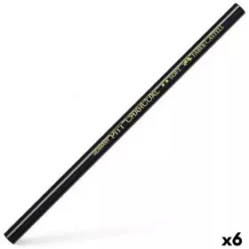 Lápis Faber-Castell Pitt Charcoal Carvão Preto Azulado (6 Unidades) de Faber-Castell, Materiais de desenho - Ref: S8421562, P...