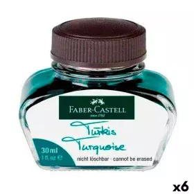 Encrier Faber-Castell Turquoise 6 Pièces 30 ml de Faber-Castell, Flacons d'encre - Réf : S8421681, Prix : 19,20 €, Remise : %