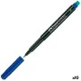 Marcatore permanente Faber-Castell Multimark 1523 M Azzurro (10 Unità) di Faber-Castell, Pennarelli indelebili e marcatori - ...