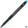 Marcatore permanente Faber-Castell Multimark 1523 M Azzurro (10 Unità) di Faber-Castell, Pennarelli indelebili e marcatori - ...