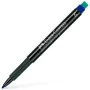 Marcatore permanente Faber-Castell Multimark 1523 M Azzurro (10 Unità) di Faber-Castell, Pennarelli indelebili e marcatori - ...