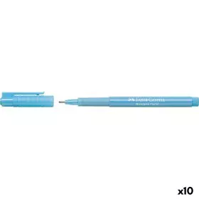 Rotulador permanente Faber-Castell Broadpen Pastel Azul Pastel (10 Unidades) de Faber-Castell, Marcadores permanentes - Ref: ...