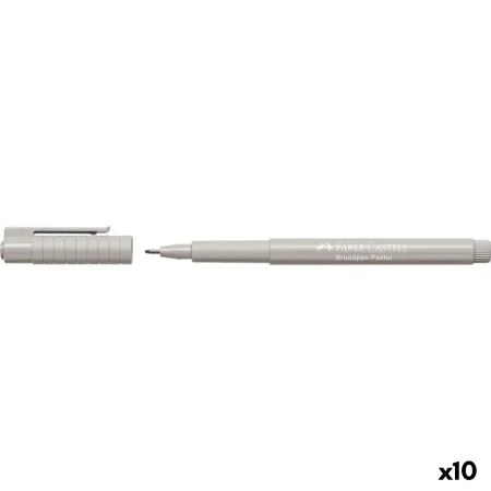 Permanent marker Faber-Castell Broadpen Pastel Grey (10 Units) by Faber-Castell, Permanent Markers & Marker Pens - Ref: S8421...