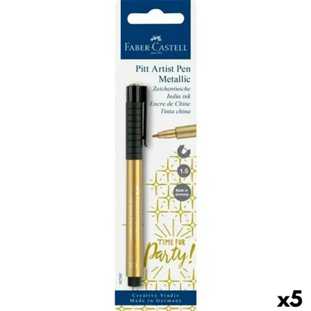 Marqueur Faber-Castell Pitt Artist Doré (5 Unités) de Faber-Castell, Stylos feutre - Réf : S8421766, Prix : 12,93 €, Remise : %