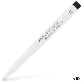 Rotulador permanente Faber-Castell Pitt Artist Blanco (10 Unidades) de Faber-Castell, Rotuladores permanentes - Ref: S8421774...