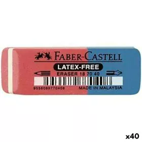 Goma de borrar Faber-Castell Azul Rojo (40 unidades) de Faber-Castell, Correctores y gomas de borrar - Ref: S8421801, Precio:...