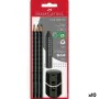 Set de Lápices Faber-Castell Negro (5 Unidades) (10 Unidades) de Faber-Castell, Materiales de dibujo - Ref: S8421810, Precio:...