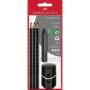 Set de Lápices Faber-Castell Negro (5 Unidades) (10 Unidades) de Faber-Castell, Materiales de dibujo - Ref: S8421810, Precio:...