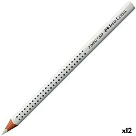 Colouring pencils Faber-Castell Jumbo Grip White (12 Units) by Faber-Castell, Drawing materials - Ref: S8421853, Price: 15,60...