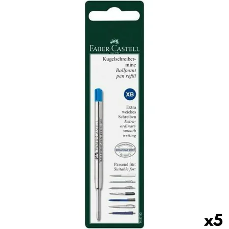 Peças sobresselentes Faber-Castell Caneta 0,6 mm Azul (5 Unidades) de Faber-Castell, Recargas para canetas - Ref: S8421927, P...