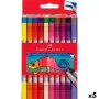 Set di Pennarelli Faber-Castell Confezione Multicolore (5 Unità) di Faber-Castell, Penne a punta porosa - Rif: S8421930, Prez...