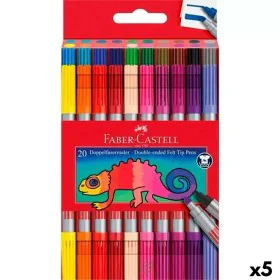 Conjunto de Canetas de Feltro Faber-Castell Estojo Multicolor (5 Unidades) de Faber-Castell, Marcadores de ponta fina - Ref: ...