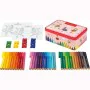 Ensemble de Marqueurs Faber-Castell Connector Boîte en métal Ballerine Multicouleur (9 Unités) de Faber-Castell, Stylos feutr...