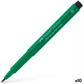 Rotuladores Faber-Castell Pitt Artist Verde-escuro (10 Unidades) de Faber-Castell, Marcadores de ponta fina - Ref: S8421982, ...