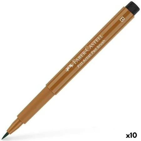 Felt-tip pens Faber-Castell Pitt Artist Brown (10 Units) by Faber-Castell, Fineliners - Ref: S8421983, Price: 20,99 €, Discou...