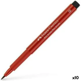 Feutres Faber-Castell Pitt Artist Rouge foncé (10 Unités) de Faber-Castell, Stylos feutre - Réf : S8421985, Prix : 20,11 €, R...