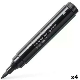 Pennarelli Faber-Castell Pitt Artist Pennello Nero (4 Pezzi) di Faber-Castell, Penne a punta porosa - Rif: S8421991, Prezzo: ...