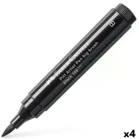 Feutres Faber-Castell Pitt Artist Pinceau Noir (4 Pièces) de Faber-Castell, Stylos feutre - Réf : S8421991, Prix : 12,57 €, R...