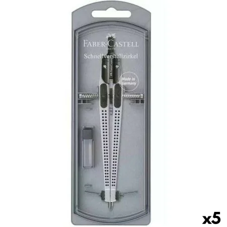 Compás Faber-Castell Plateado articulado (5 Unidades) de Faber-Castell, Matemáticas - Ref: S8422001, Precio: 53,22 €, Descuen...