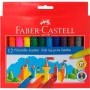 Set di Pennarelli Faber-Castell Jumbo Confezione Multicolore (12 Unità) di Faber-Castell, Penne a punta porosa - Rif: S842202...