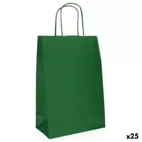 Bolsa de Papel Fama Verde oscuro Con asas 31 x 11 x 42 cm (25 Unidades) de Fama, Cajas y bolsas de regalo - Ref: S8422059, Pr...