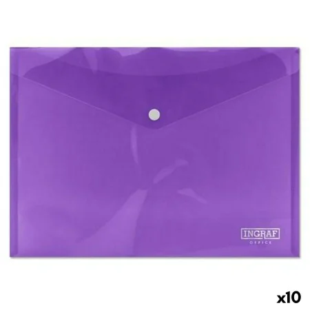 Porte-documents Ingraf Plastique Lila Broche A4 (10 Unités) de Ingraf, Pochettes plastiques - Réf : S8422084, Prix : 6,00 €, ...