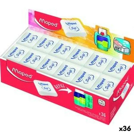 Radiergummi-Set Maped Essential Soft Connect Weiß 36 Stück von Maped, Korrektoren und Radiergummis - Ref: S8422203, Preis: 9,...