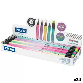 Pencil with Eraser Milan Sunset Circular HB (24 Units) by Milan, Drawing materials - Ref: S8422239, Price: 12,10 €, Discount: %