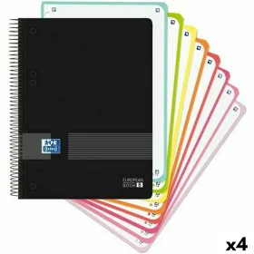 Set of exercise books Oxford European Book Live&Go Black A5 4 Pieces by Oxford, Wirebound Notebooks - Ref: S8422280, Price: 2...