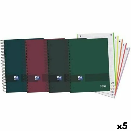 Set di quaderni Oxford European Book 5 Multicolore A4 120 Fogli (5 Unità) di Oxford, Blocchi spiralati - Rif: S8422283, Prezz...