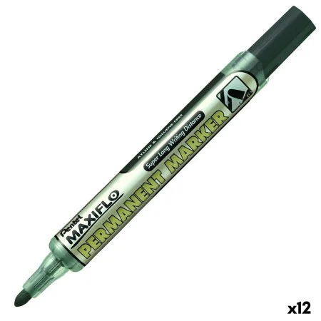 Marcatore permanente Pentel Maxiflo NLF50 Nero (12 Unità) di Pentel, Pennarelli indelebili e marcatori - Rif: S8422309, Prezz...