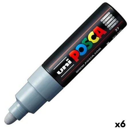 Marcador POSCA PC-7M Cinzento (6 Unidades) de POSCA, Materiais de desenho - Ref: S8422577, Preço: 29,56 €, Desconto: %