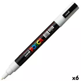 Marqueur POSCA PC-3M Blanc (6 Unités) de POSCA, Matériel de dessin - Réf : S8422579, Prix : 19,71 €, Remise : %