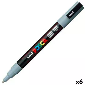 Marker pen/felt-tip pen POSCA PC-3M Grey (6 Units) by POSCA, Fineliners - Ref: S8422591, Price: 19,71 €, Discount: %